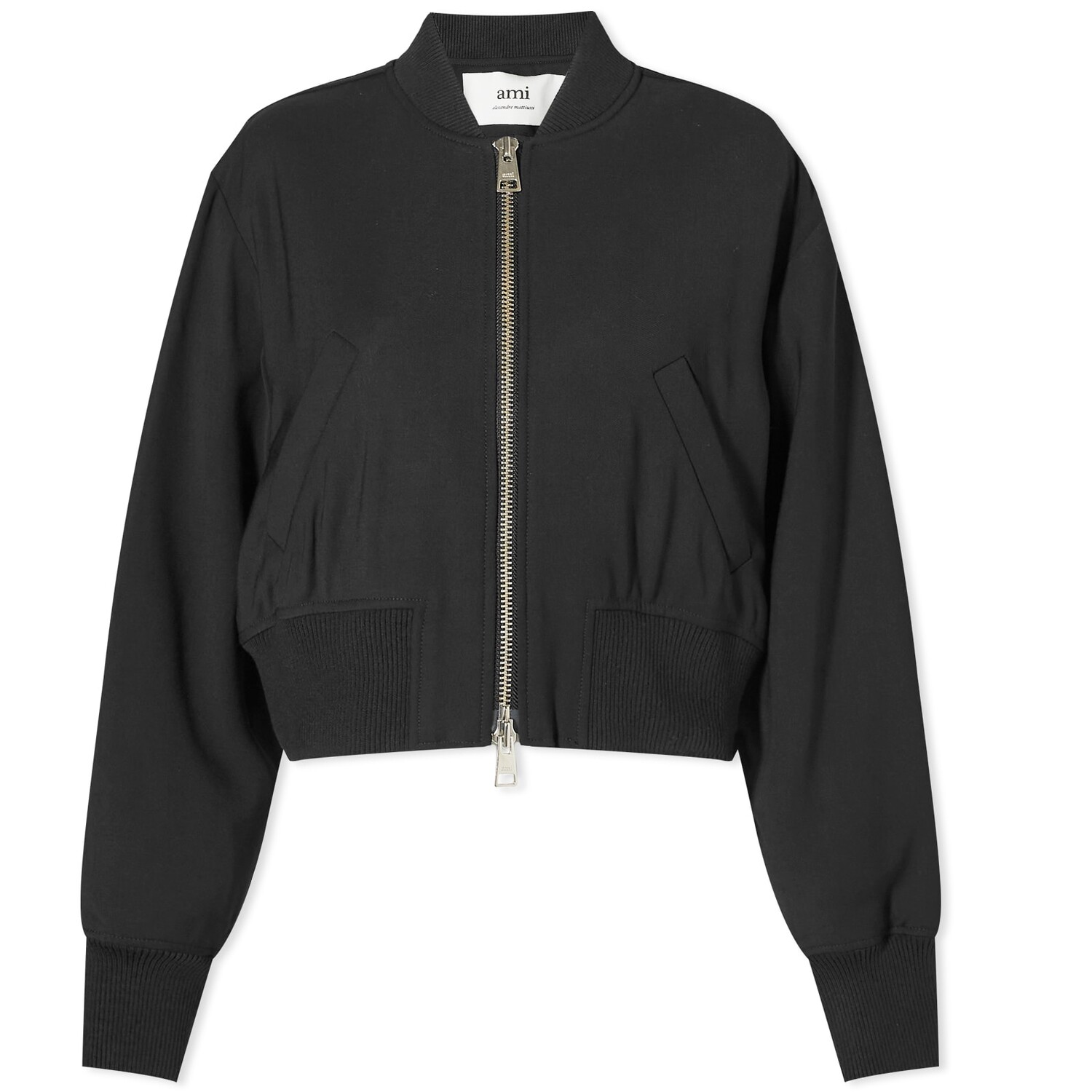 

Куртка бомбер Ami Paris Zipped Bomber, черный