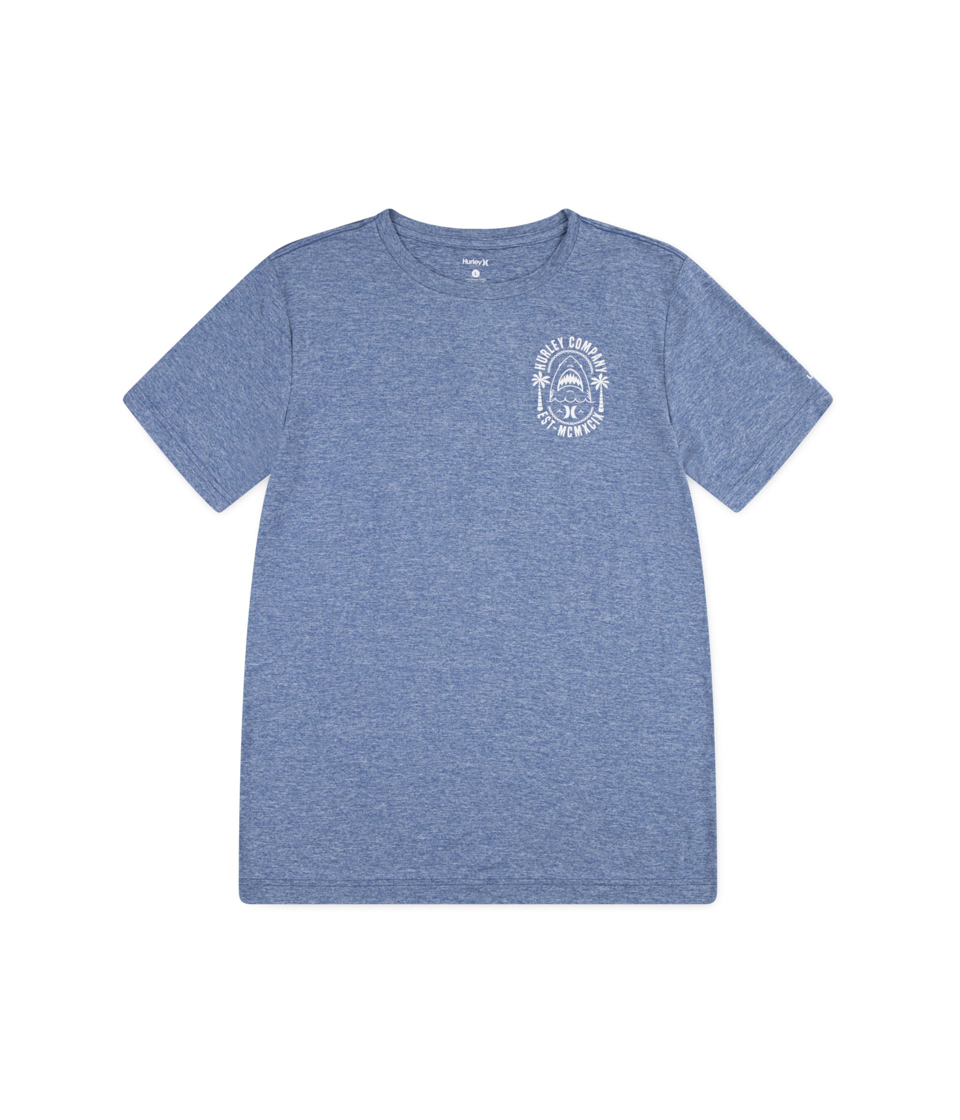 

Футболка Hurley Kids Graphic UPF Short, цвет Shoreline Heather