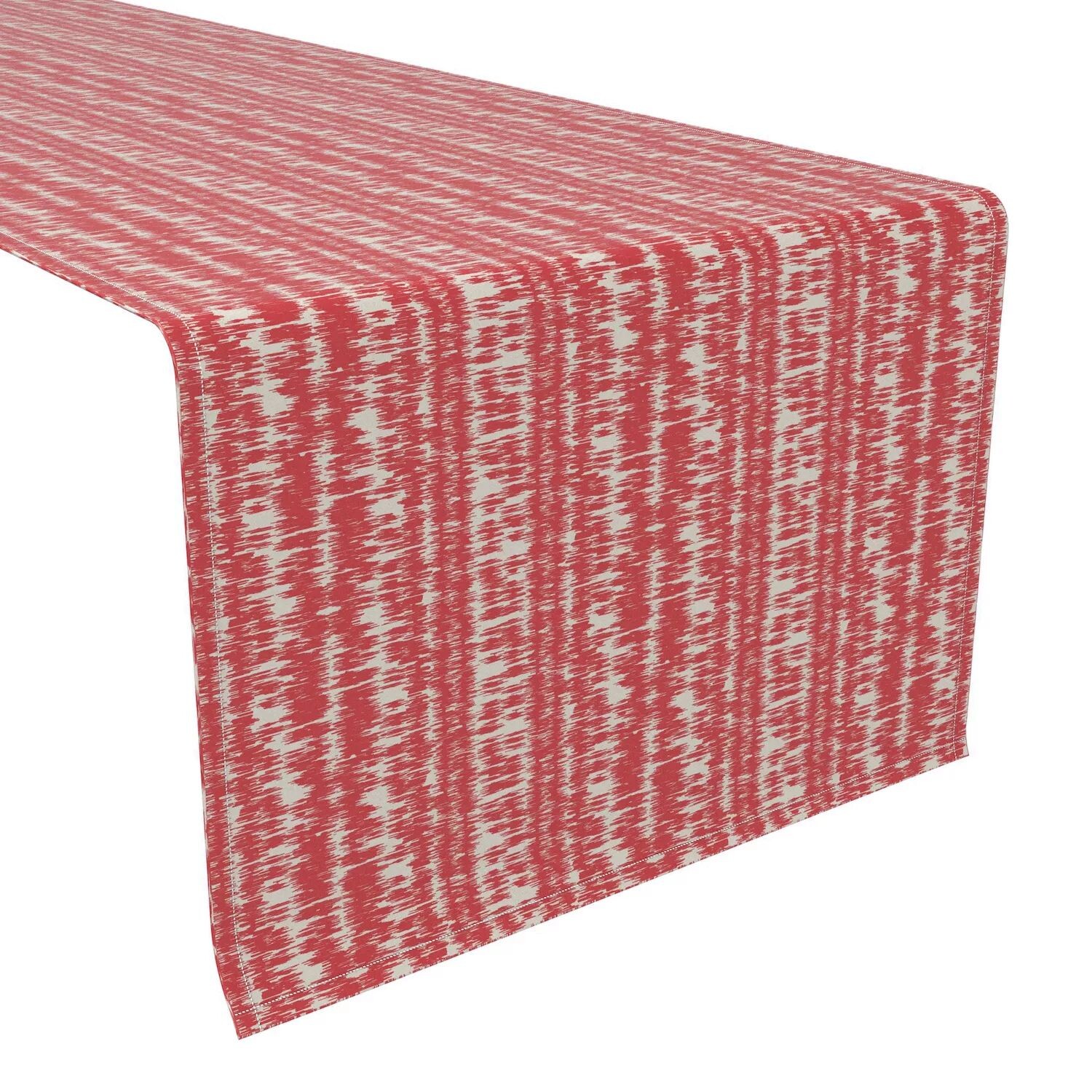 

Настольная дорожка, 100 % хлопок, 16x108 дюймов, красный дизайн Ikat