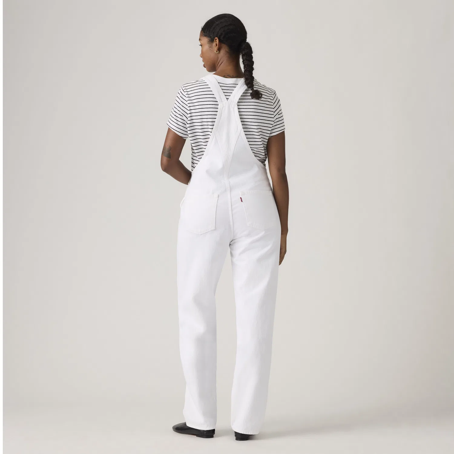Винтажный джинсовый комбинезон Levi's, White — фото 3