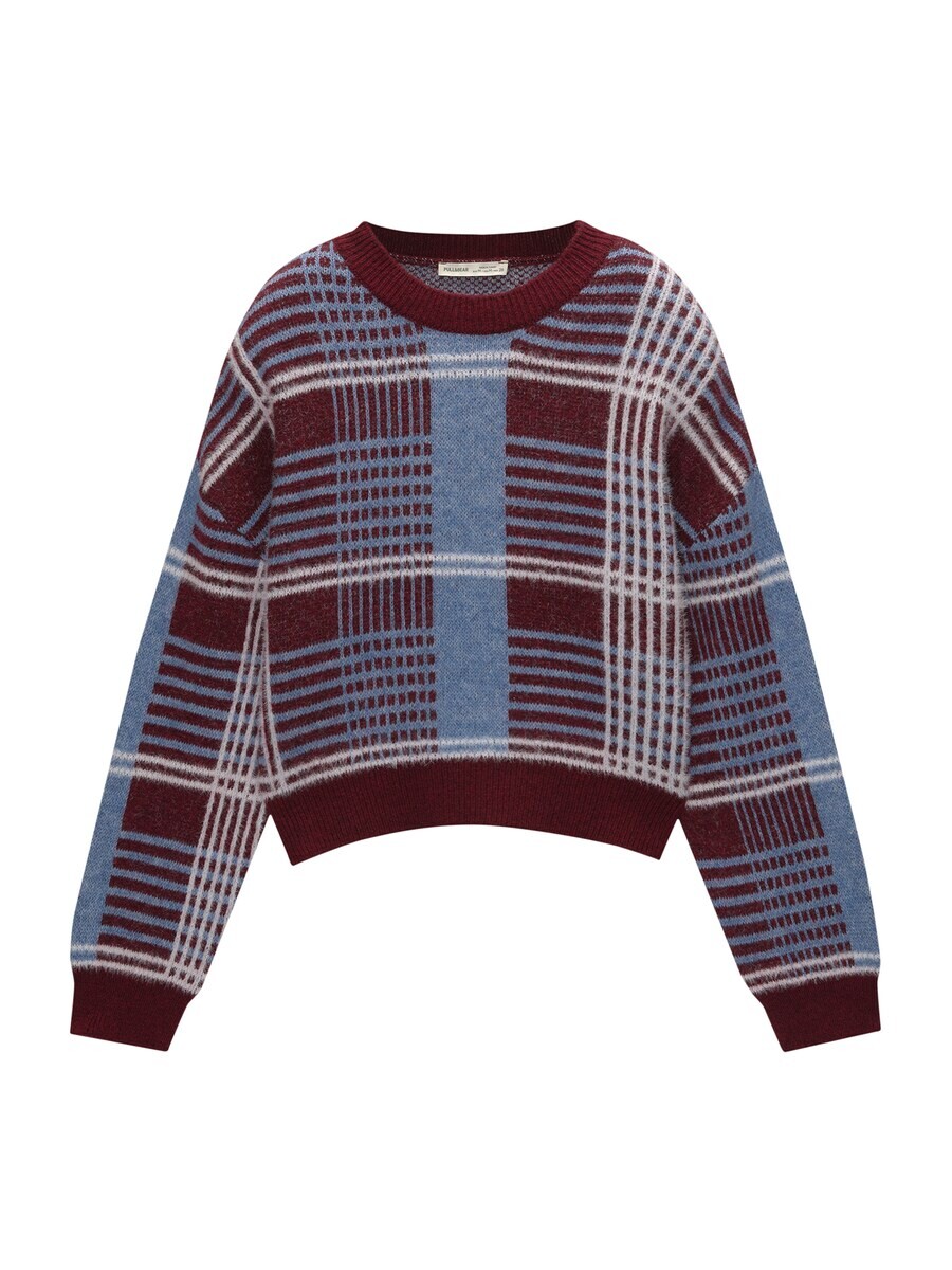 

Тонкий вязаный свитер Pull&Bear Sweater, темно-красный