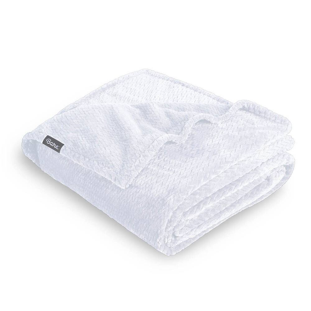 

Текстурированное одеяло из микроплюша Bare Home, белый