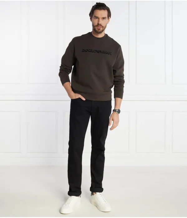Толстовка Comfort fit Emporio Armani, коричневый — фото 2
