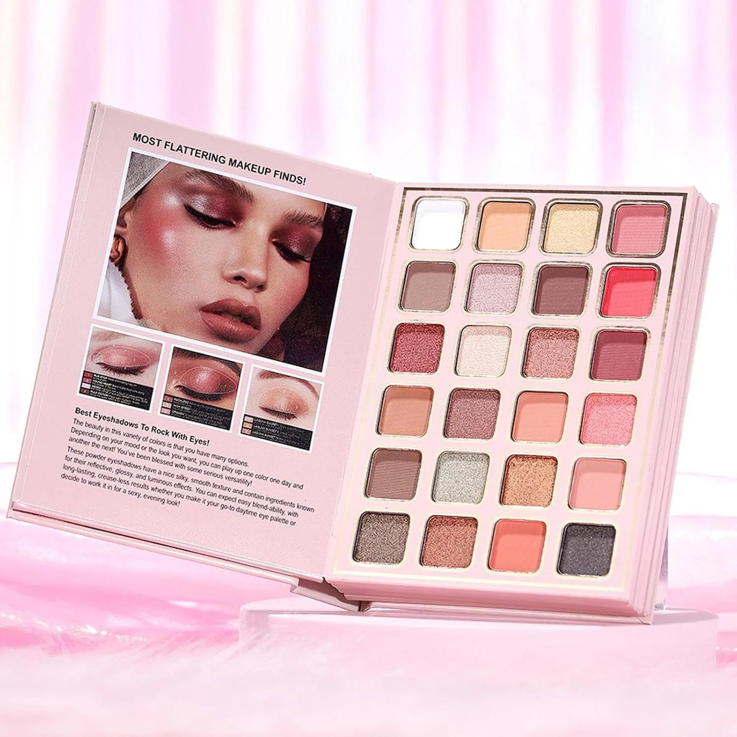 Палетка для макияжа Makeup Book Palette, хайлайтер и контуринг — фото 4