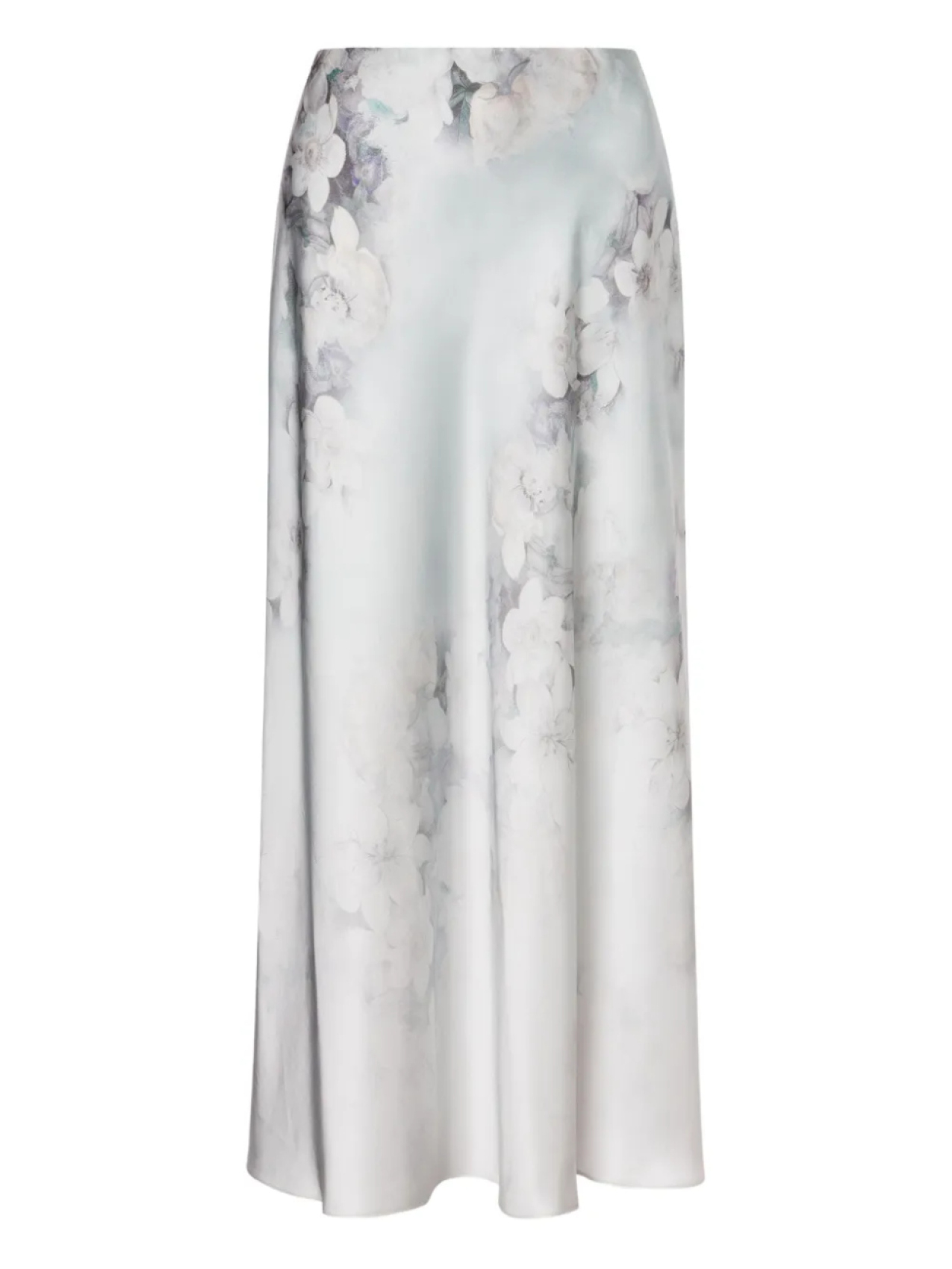 

Alberta Ferretti атласная юбка миди, серый