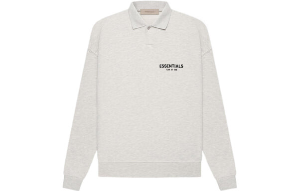 Рубашка ss22 long sleeve polo shirt 'light oatmeal' Fear Of God Essentials, серый — фото 2