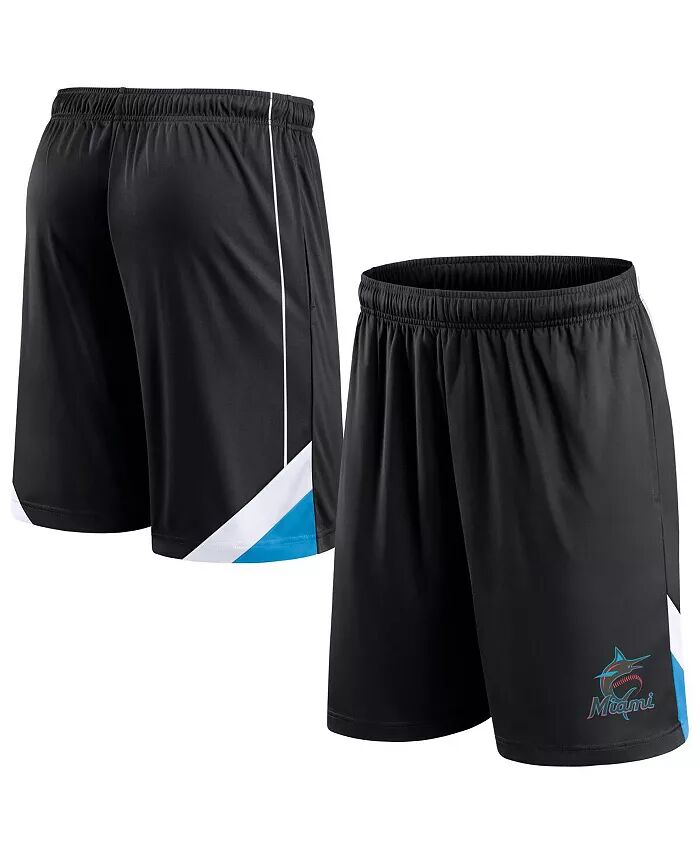 

Мужские черные шорты Miami Marlins Slice Fanatics