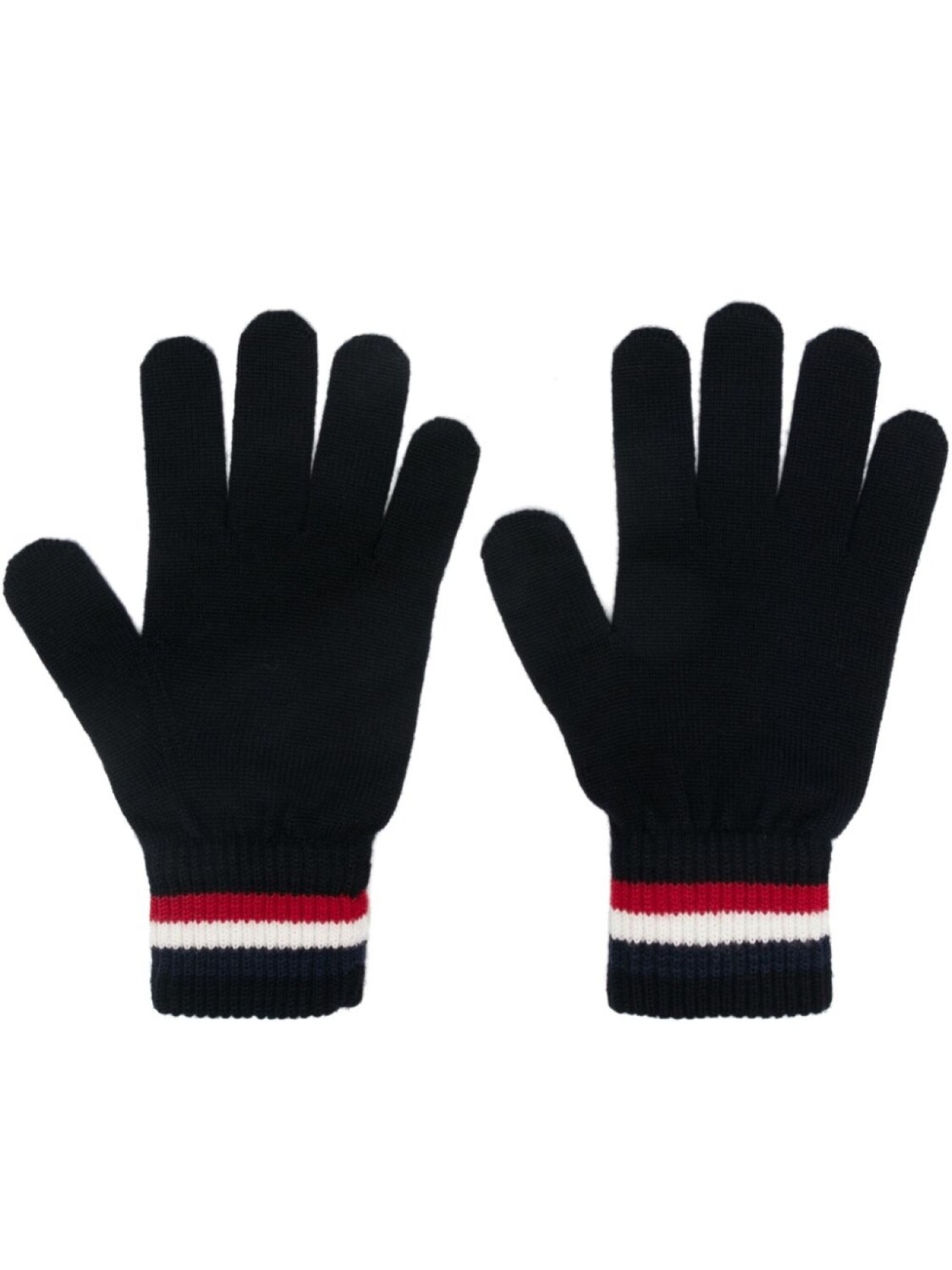Шерстяные перчатки в полоску Moncler, синий