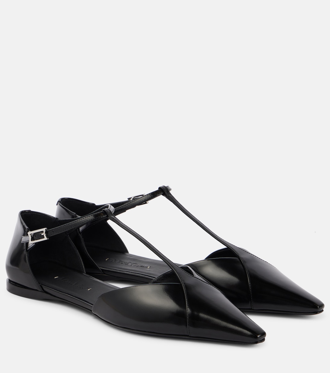 Кожаные балетки Fsilkway Max Mara, Nero