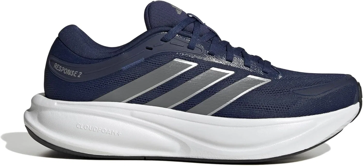 Мужские беговые кроссовки Adidas Response 2, Dark Blue Matte Silver Grey Three — фото 2