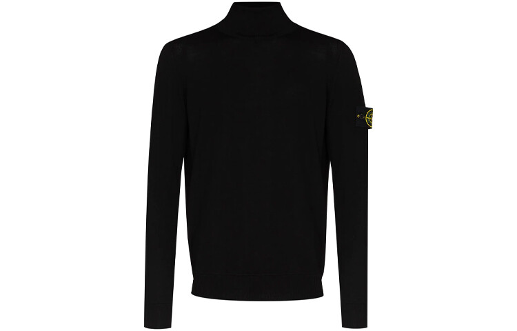 

Свитер мужской Stone Island с воротником-стойкой, черный