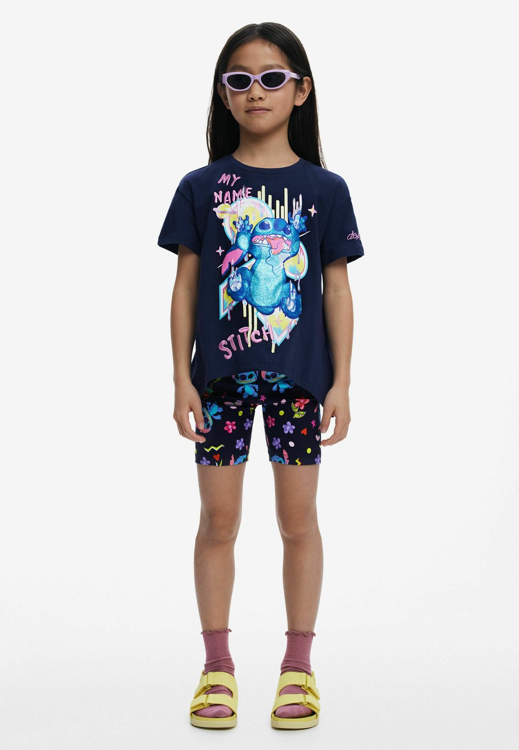 

Футболка с принтом STITCH Desigual, синий