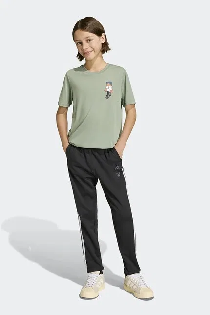 Футболка детская Adidas, зеленый — фото 4