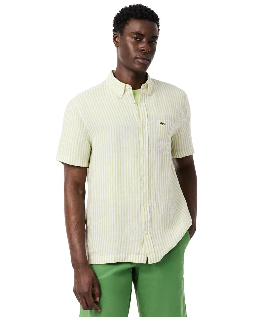 Мужская льняная рубашка стандартного кроя Lacoste