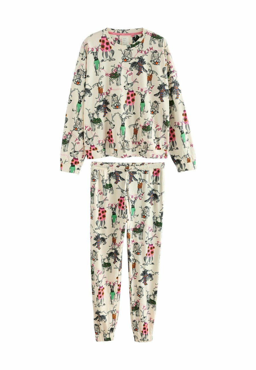 

Пижамный комплект Next LONG SLEEVE SET, Cream Christmas Dog/Beige