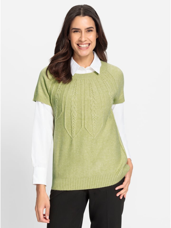 

Жилет-свитер цвета лаймово-зеленого меланжа WITT WEIDEN