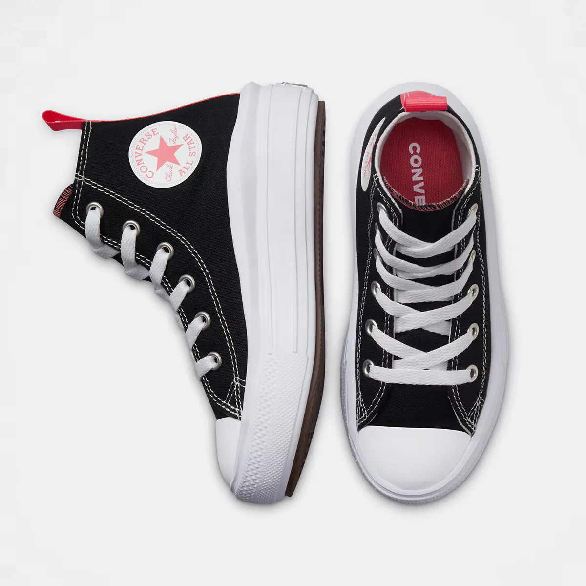 Chuck Taylor All Star Move Converse детские повседневные кроссовки, чёрный — фото 3