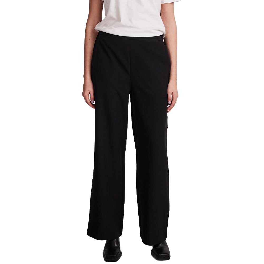 

Брюки Pieces Bossy Wide Leg Fit High Waist, черный