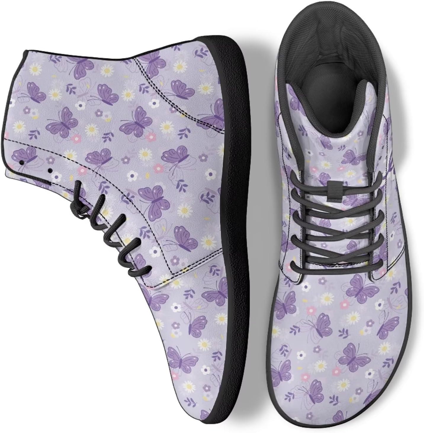 

Женские высокие кроссовки-бабочки для ходьбы, модные рабочие, офисные, спортивные, босоножки Ecaestolph, фиолетовый