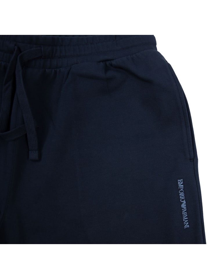 Emporio Armani Брюки для дома темно-синего цвета — фото 2
