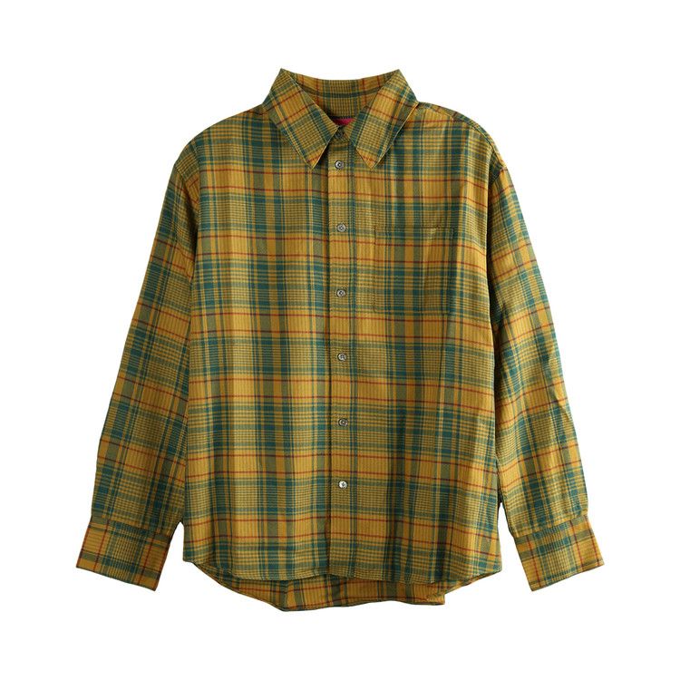 

Рубашка The Elder Statesman Plaid Pashmina Big Shirt, Sunshine