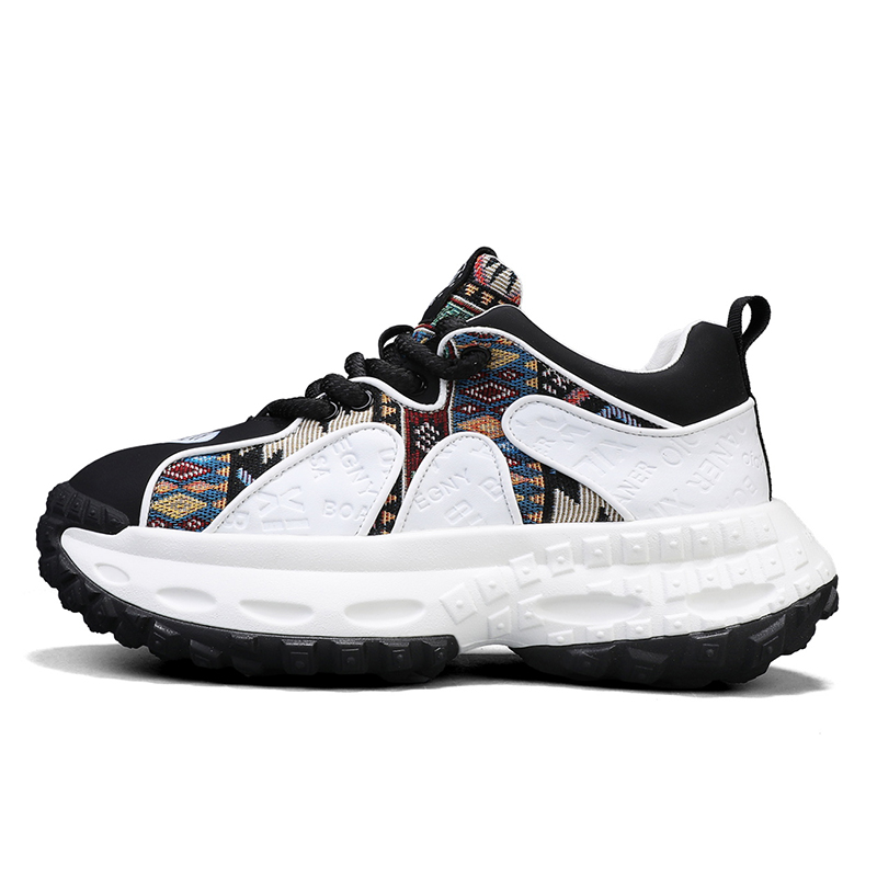 

Низкие массивные кроссовки мужские JANECO, White Black