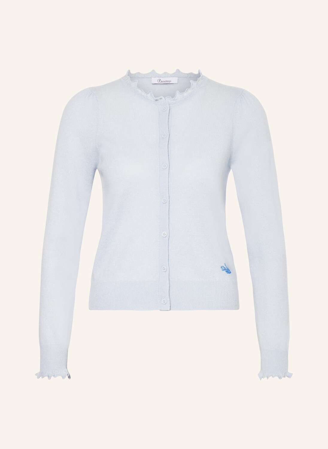 

Кардиган с рюшами и драгоценными камнями Princess GOES HOLLYWOOD, светло-голубой