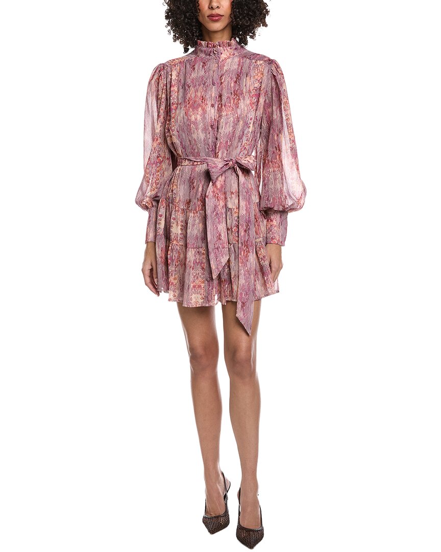 

Мини-платье с принтом FATE, розовый