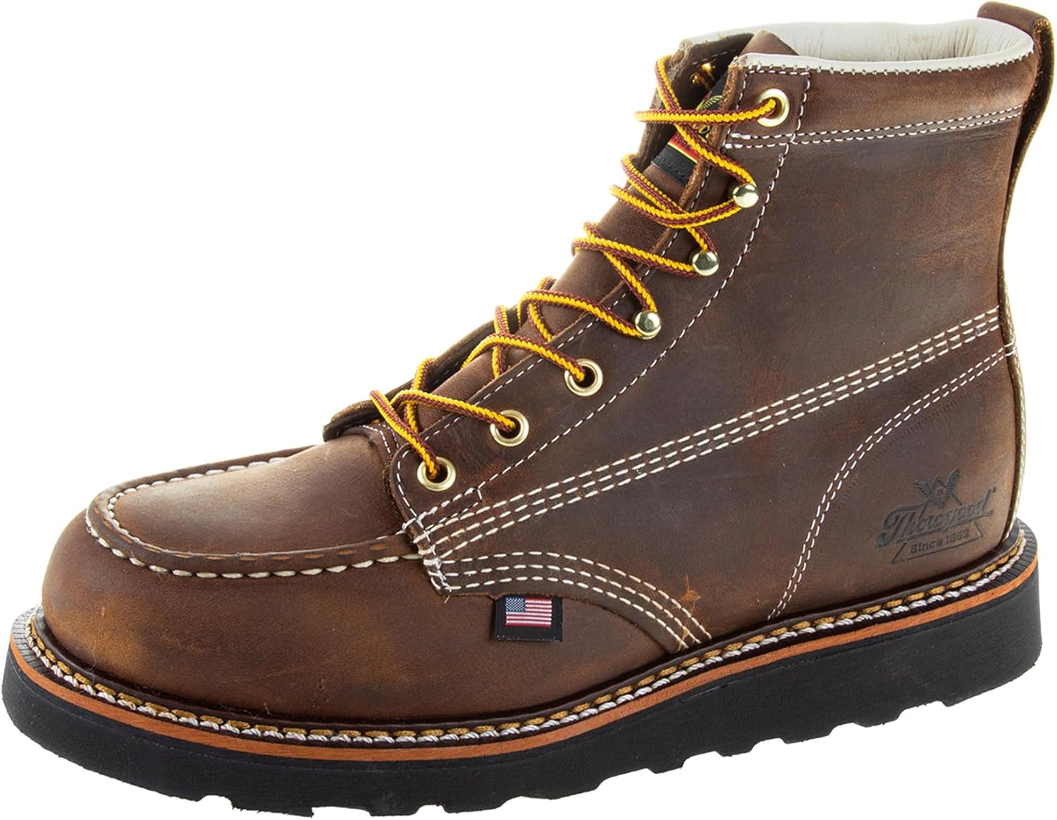 

Мужские ботинки Thorogood American Heritage с 15 см мыском Moc Toe и клиновидной подошвой, черный