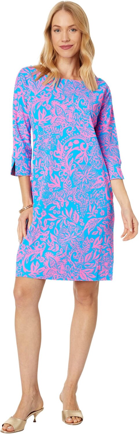 

Платье Lilly Pulitzer Braedyn UPF 50+ Dress, цвет Aura Pink Leaf An Impression