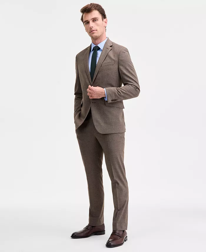 

Мужской костюм Techni-Cole Slim-Fit Stretch Kenneth Cole Reaction, загар/бежевый