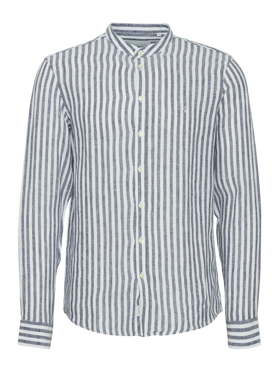 

Рубашка на пуговицах классического кроя Casual Friday CFANTON LS CC linen striped shirt, темно-синий