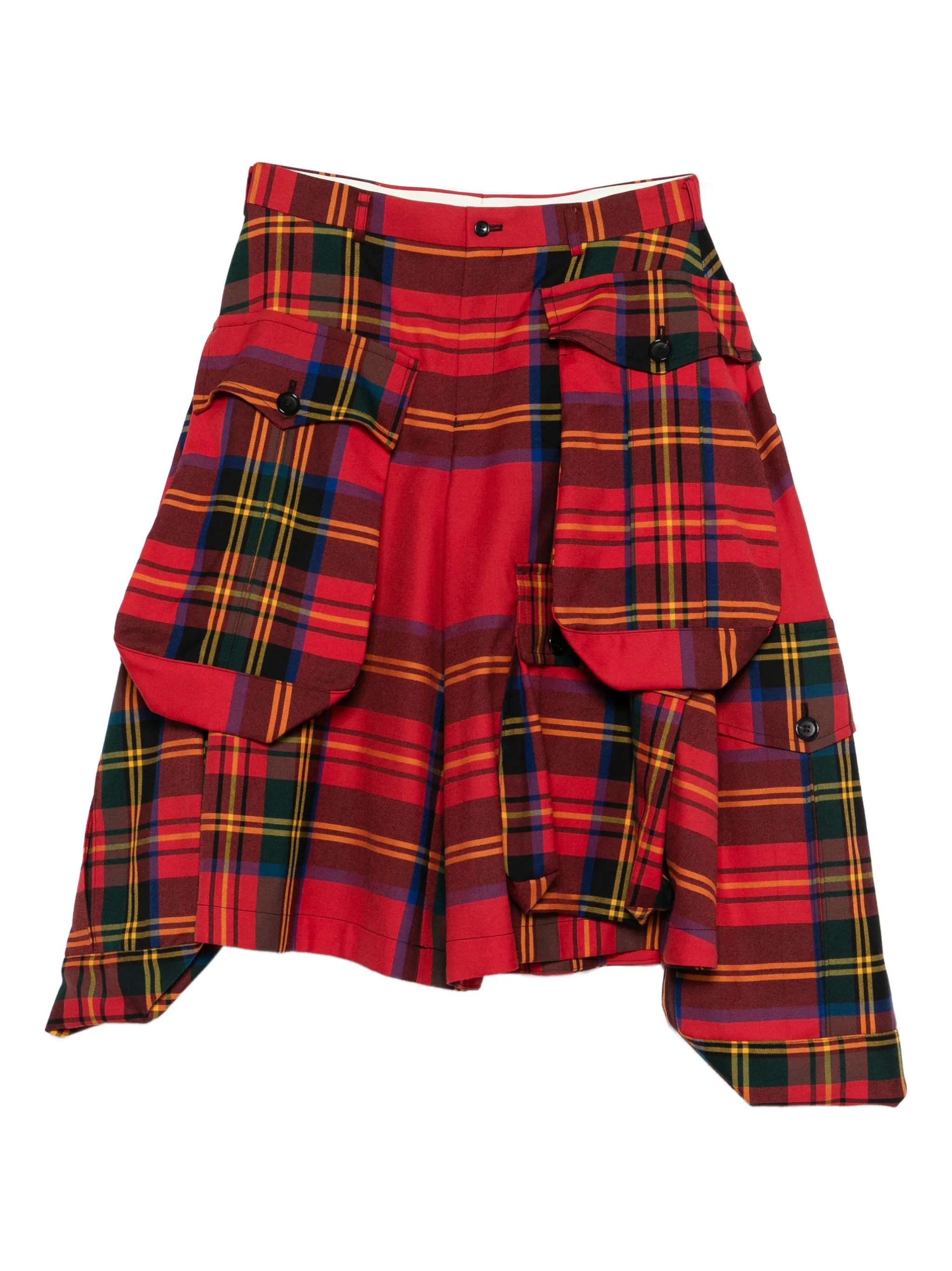 

Шорты в клетку тартан Comme Des Garçons Homme Plus, красный