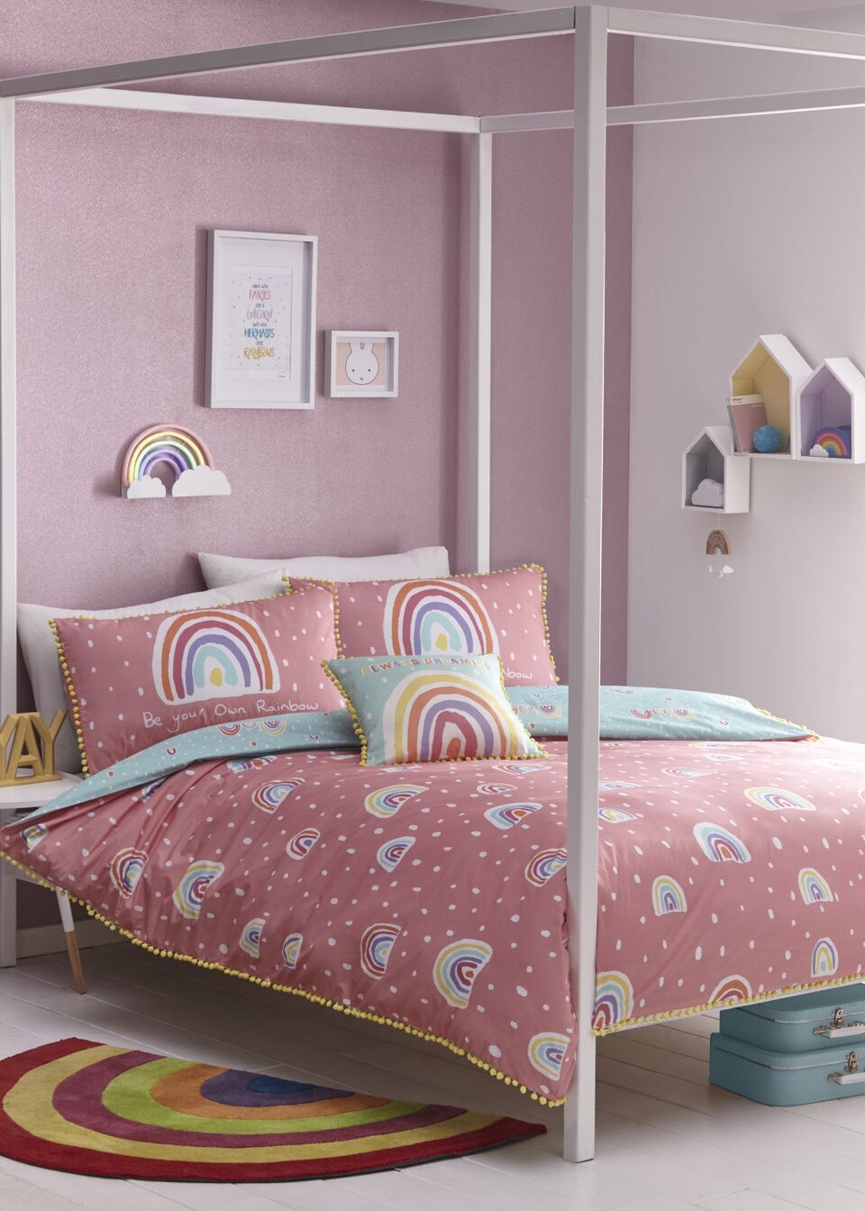 

Appletree Kids Pom Rainbow Пододеяльник