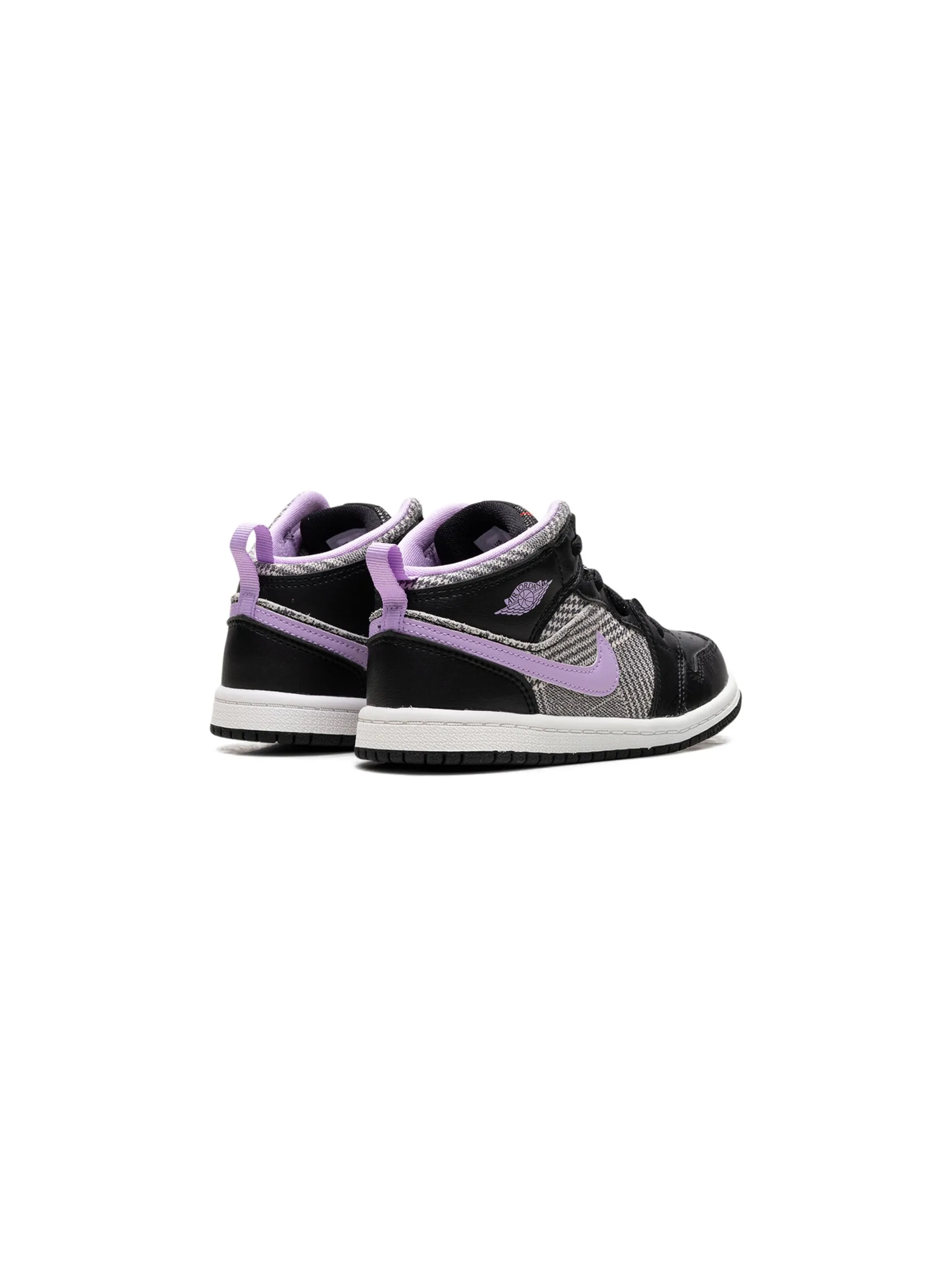Кроссовки Air Jordan 1 Mid SE Houndstooth Jordan Kids, черный — фото 3