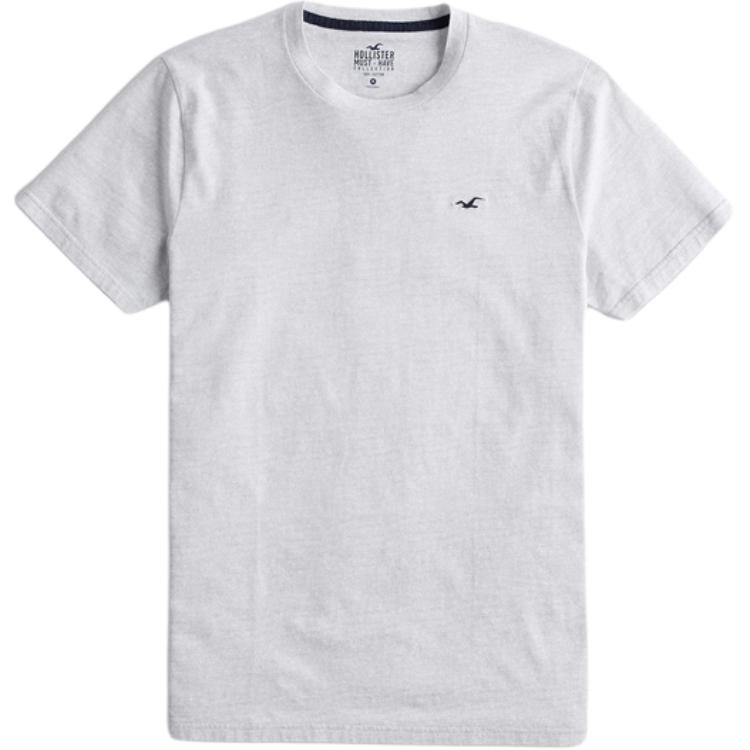 

Hollister Футболка мужская светло-серый меланж