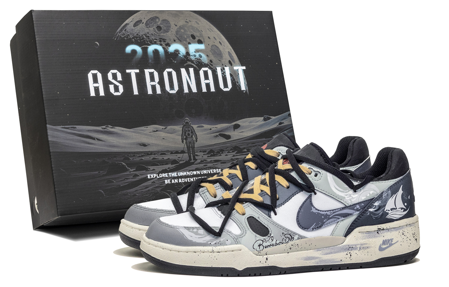 

Full Force Great Journey West, Island Sailboat, Special Shoe Box устойчивые к истиранию низкие скейтерские кроссовки мужские Nike, темно-синий