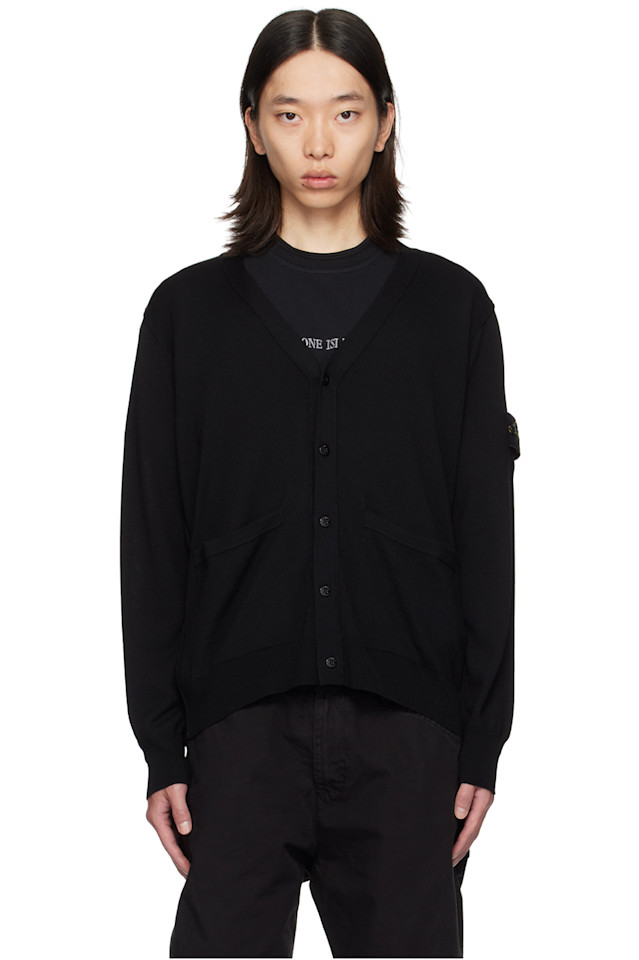 

Кардиган с заплатками Stone Island, черный