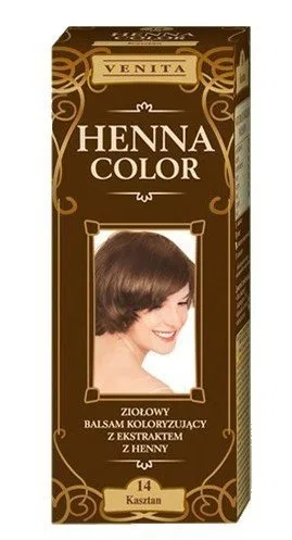 Бальзам для волос Henna Color 14 «Каштан» с эффектом натурального красителя Venita, Chestnut Brown