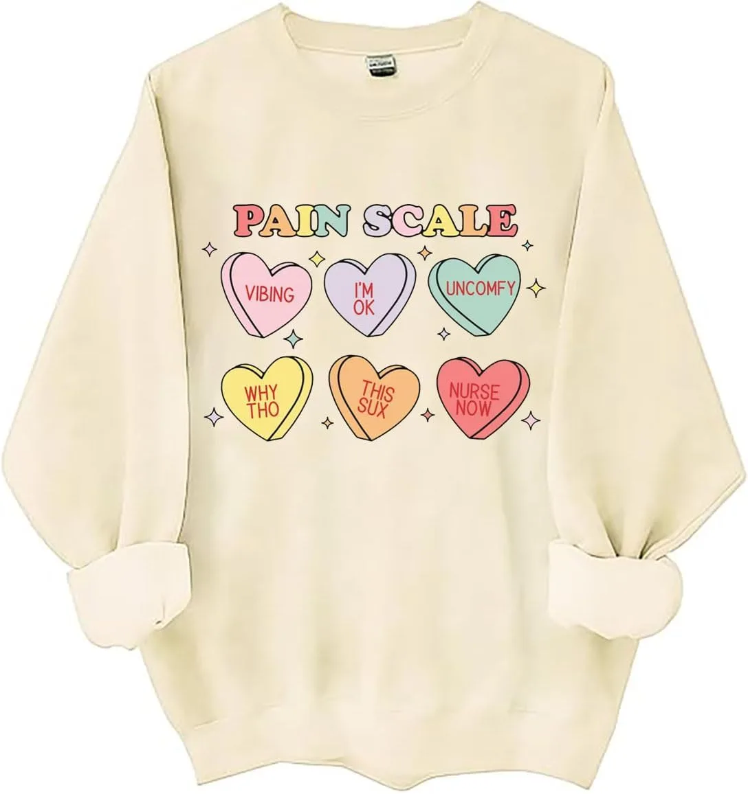 

Толстовка Pain Scale Valentine, смешной худи ко Дню святого Валентина для медсестер Czbic