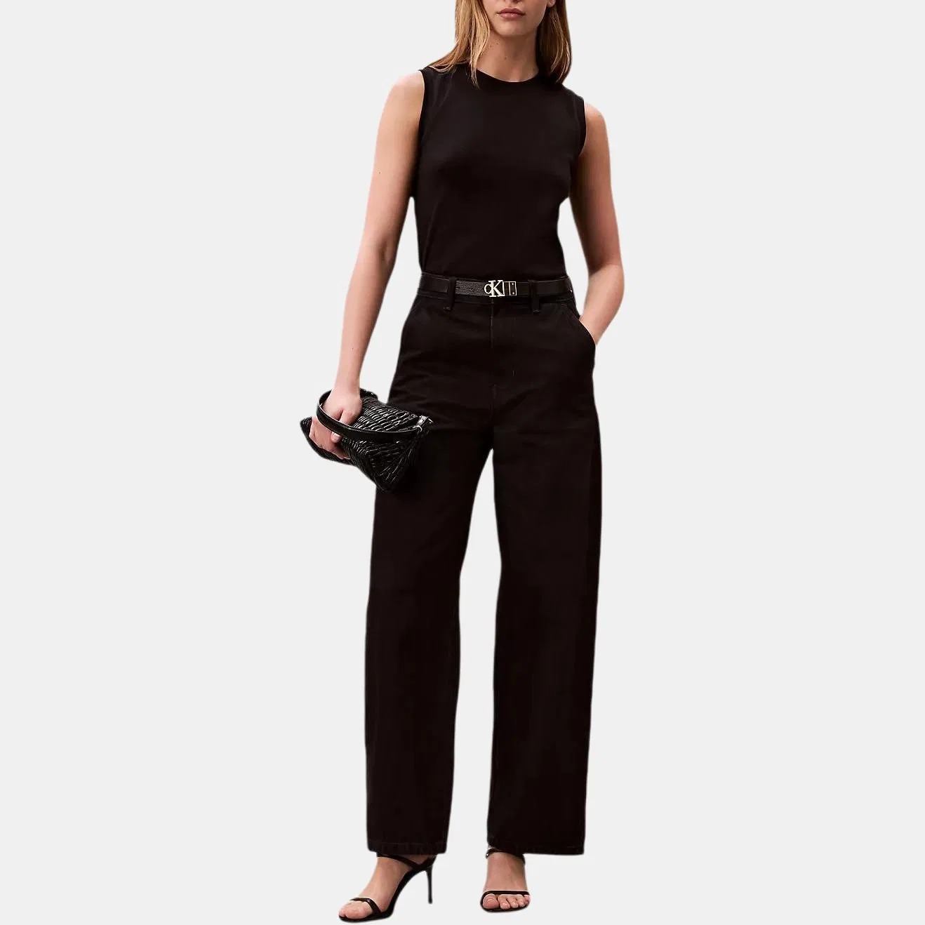 Майка женская Black Crew Neck Moderate Other Calvin Klein — фото 2