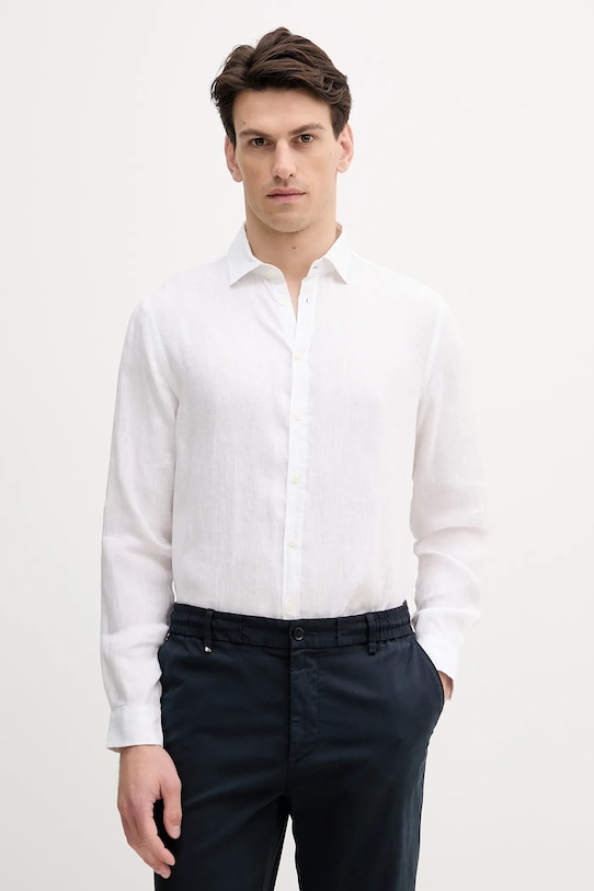 

Льняная рубашка Sisley, белый