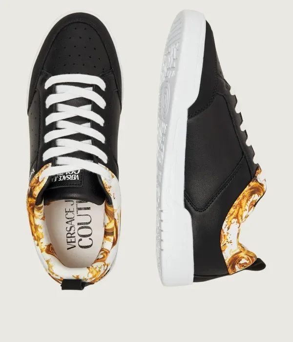 Кожаные кроссовки BROOKLYN SOLE DIS. 63 Versace Jeans Couture, черный — фото 4