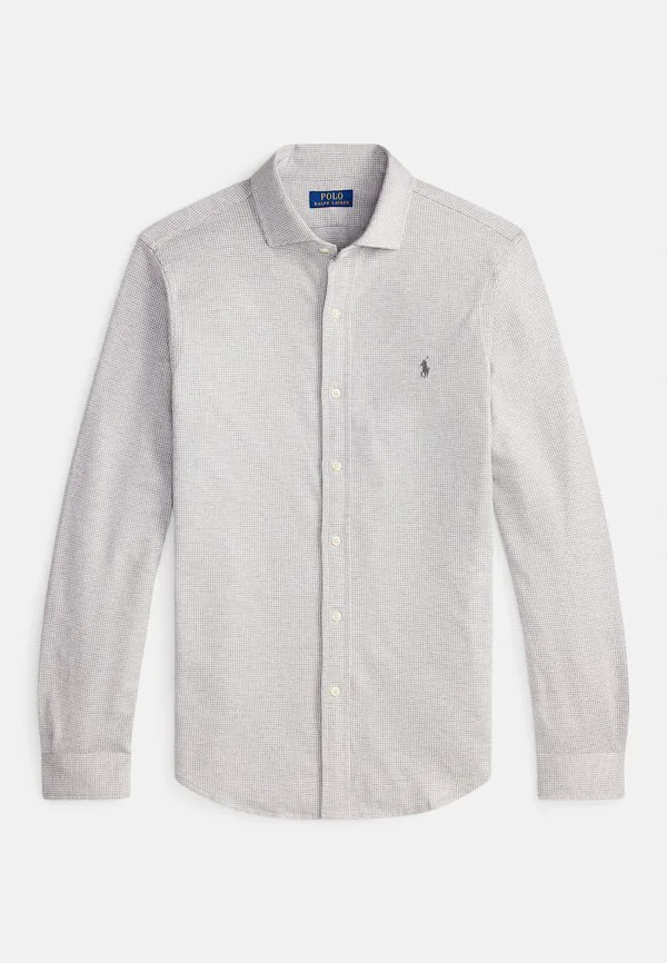 Рубашка с воротником-стойкой и узором «гусиная лапка» Polo Ralph Lauren, Antique Cream/Puppytooth — фото 4