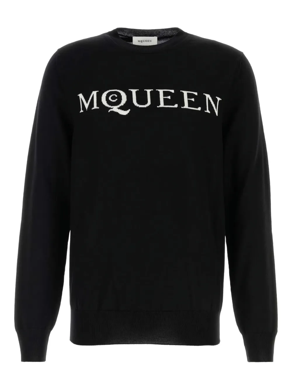 

Свитер вязки интарсия Alexander McQueen, черный