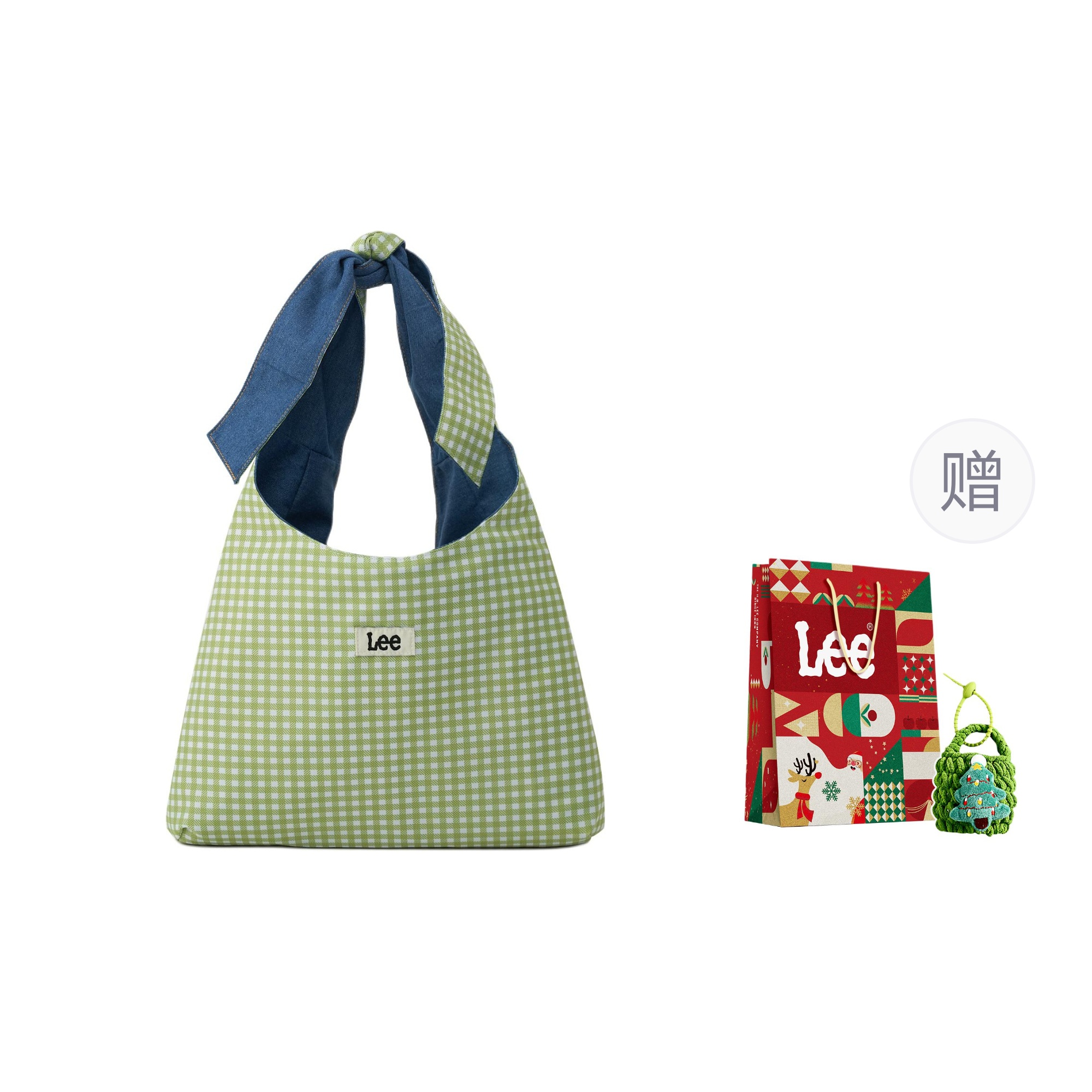 

Lee Тканевая сумка-шоппер, Green Plaid (Gift Limited Edition)