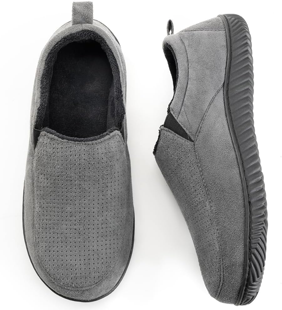 

Мужские тапочки RockDove с закрытой пяткой, пеной с эффектом памяти, плюшевой подкладкой, искусственной замшей и нескользящей подошвой, Charcoal