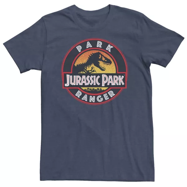 

Футболка Jurassic Park с градиентным принтом "Ranger Danger" для больших размеров Licensed Character, синий