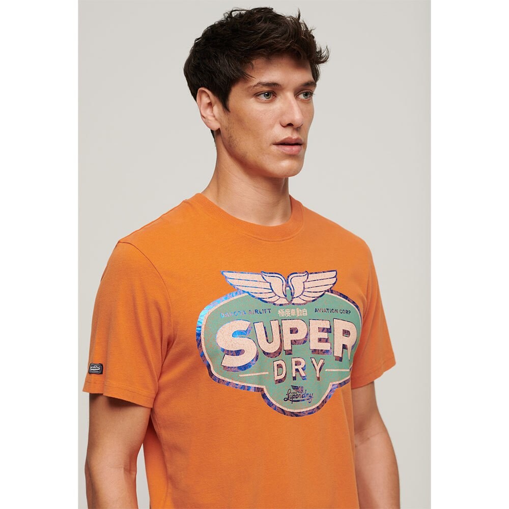 Футболка с коротким рукавом Superdry Gasoline Workwear, оранжевый — фото 4