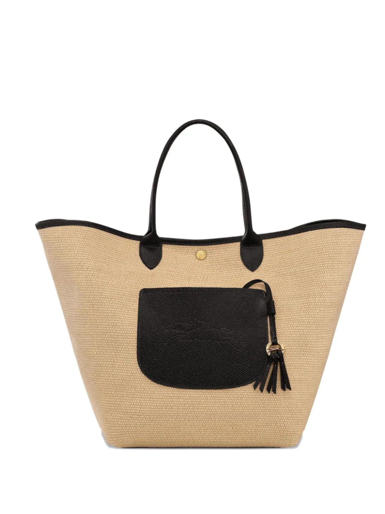 

Сумка-тоут Le Pilage из плетеной соломы Longchamp, черный